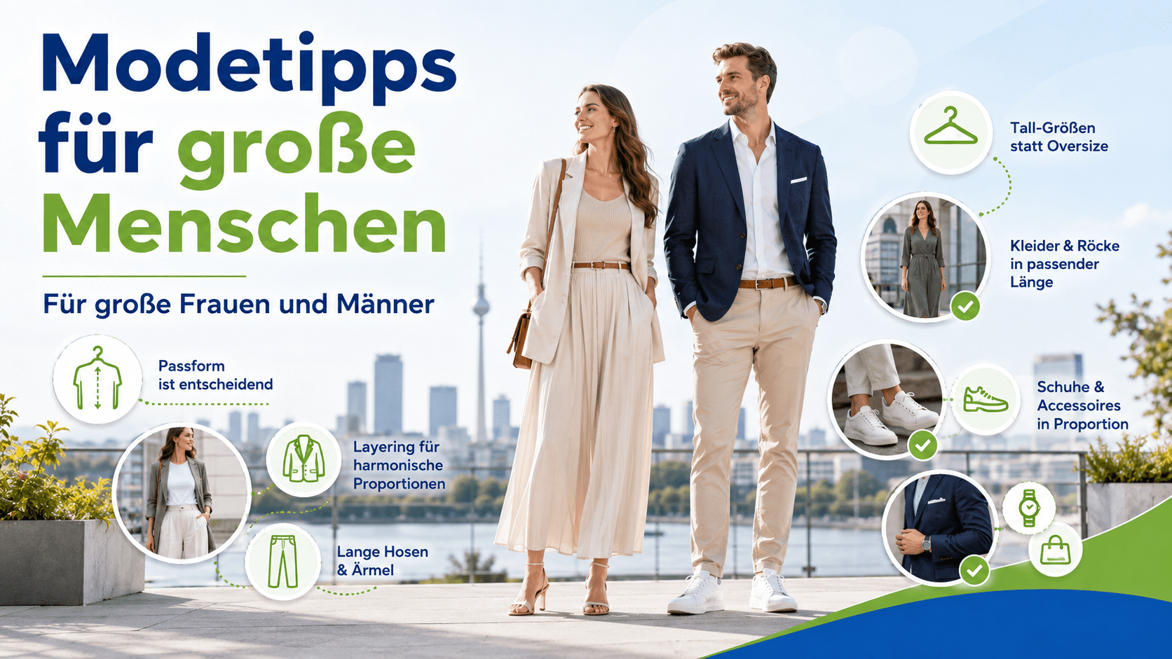 Modetipps für große Menschen Männer und Frauen