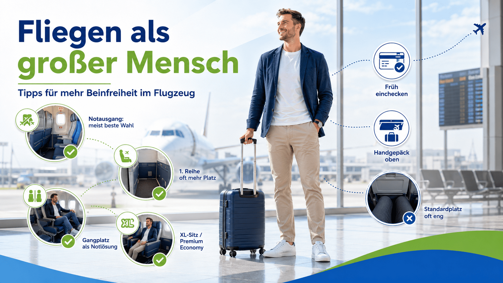 Fliegen als großer Mensch Tipps