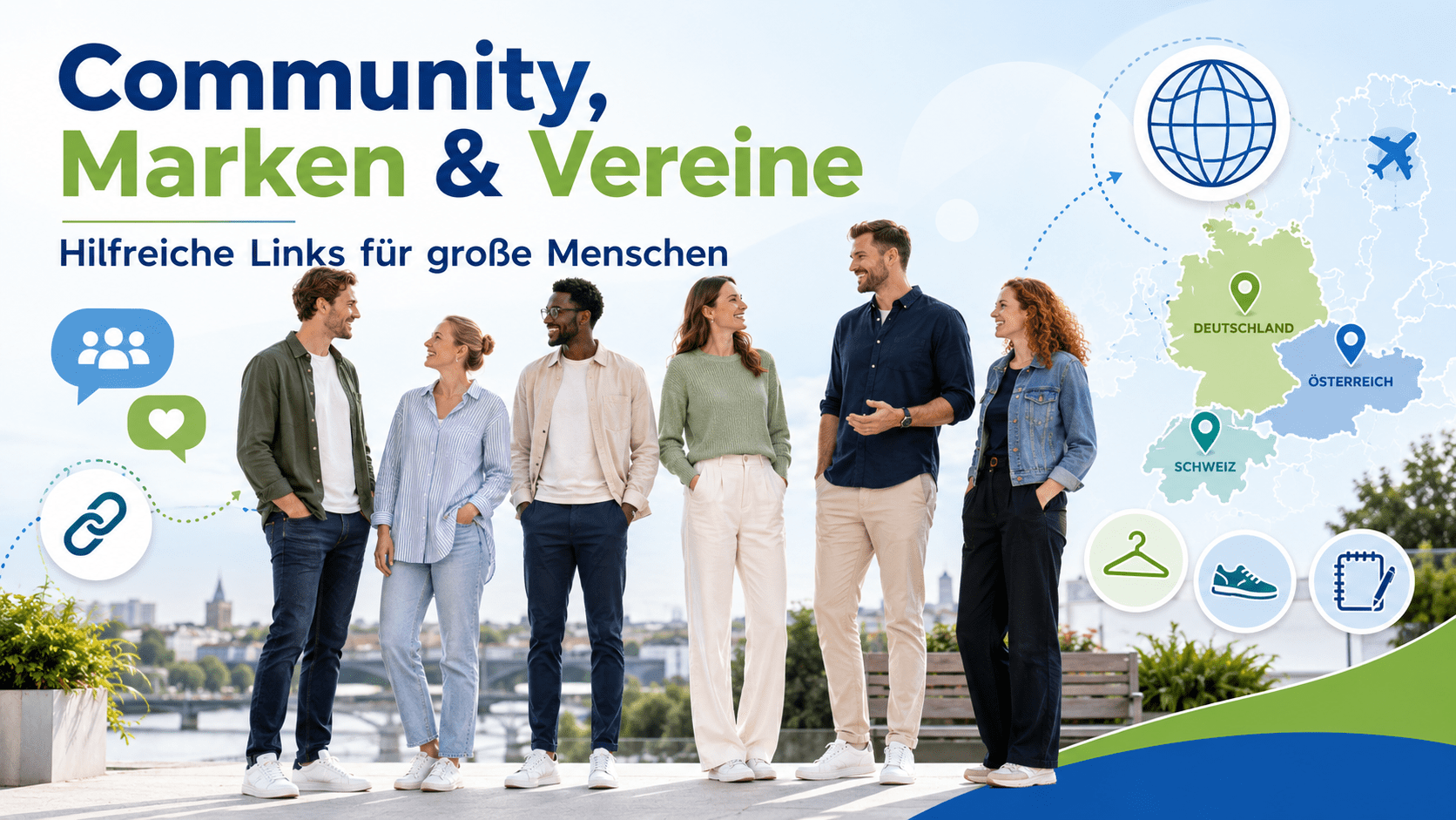 Große Menschen Links und Vereine
