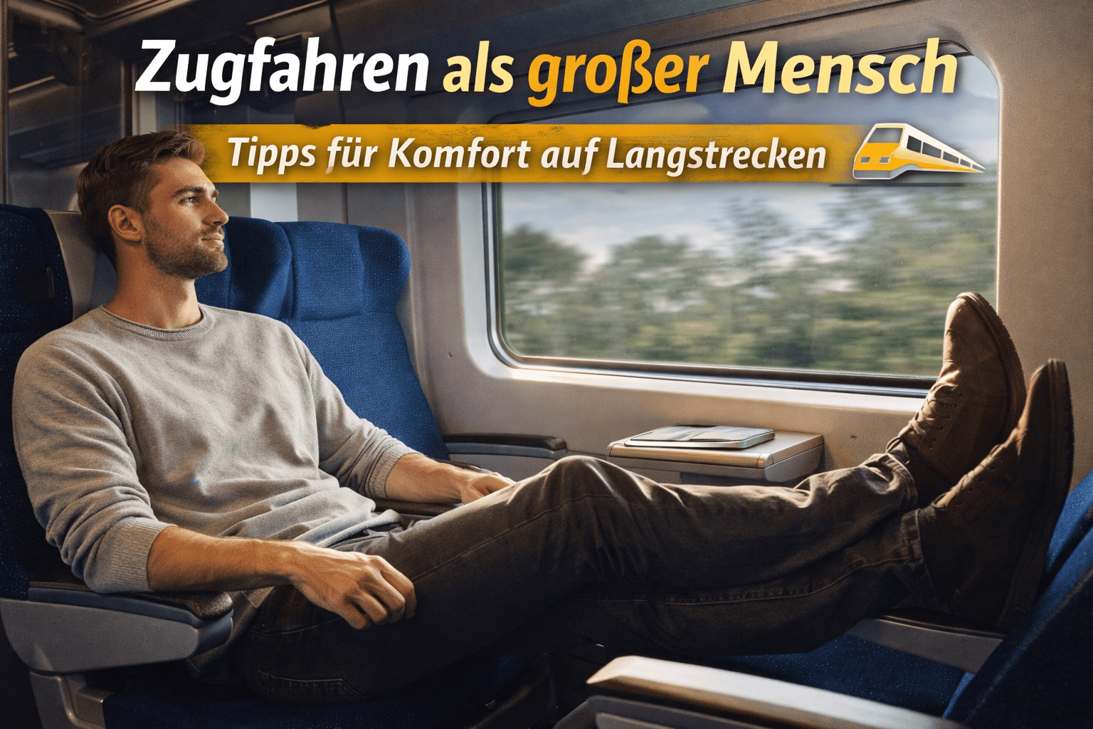 Zugfahren als großer Mensch